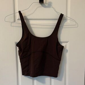 TNA Dark Brown Crop Top